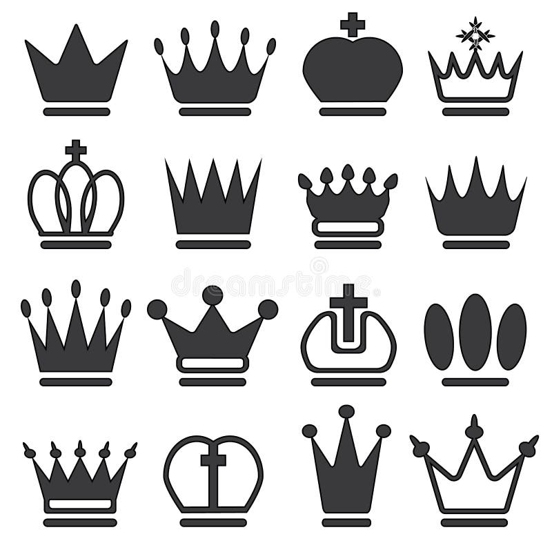 Corona de los iconos ilustración del vector Corona de los iconos ilustración del vector