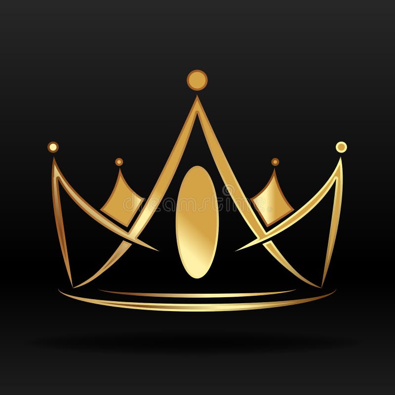 Logotipo De La Corona Dorada De Lujo Ilustración del Vector - Ilustración  de real, negocios: 205871427