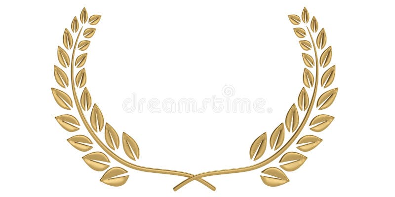 Corona dell'alloro isolata su fondo bianco illustrazione 3D royalty illustrazione gratis Corona dell'alloro isolata su fondo bianco illustrazione 3D royalty illustrazione gratis