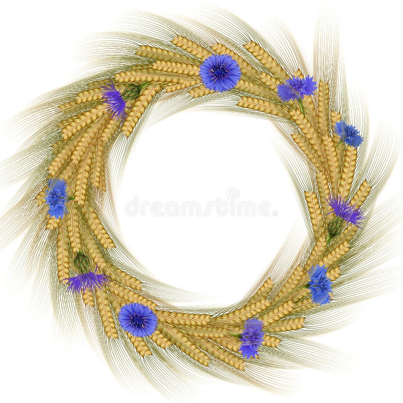 Corona dell'orecchio del grano illustrazione di stock Corona dell'orecchio del grano illustrazione di stock