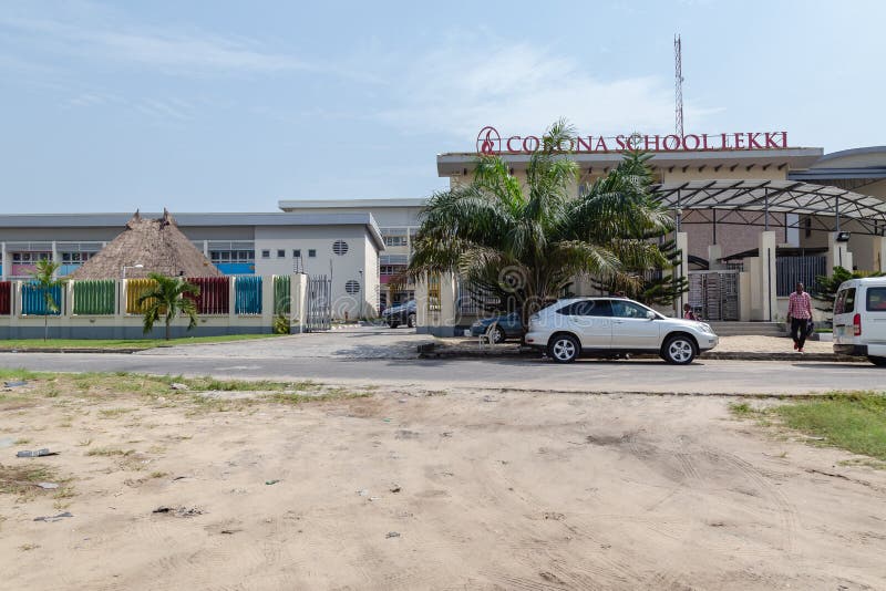Corona School Lekki Lagos Nigeria foto de archivo Corona School Lekki Lagos Nigeria foto de archivo