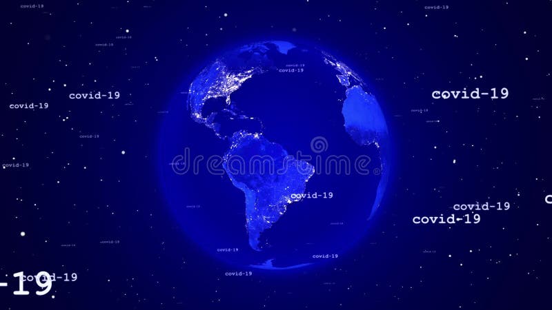 Corona Virus comes to infect the earth royalty free illustration