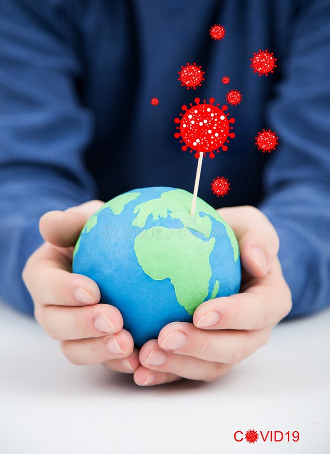 Child Hands Holding Earth Model Clay Rainbow Ecology Concept Top Stock  Photo by ©galiaromaniv88@gmail.com 489952540