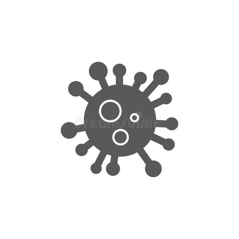 Corona virus virus ligne icône vectorielle symbole isolé sur fond blanc