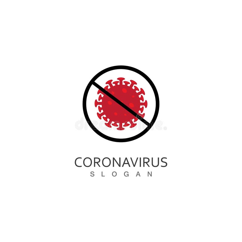 Corona virus logo virus vector, vaccin logo,infection bacteria icon and health care danger social distancing pandemic covid 19.