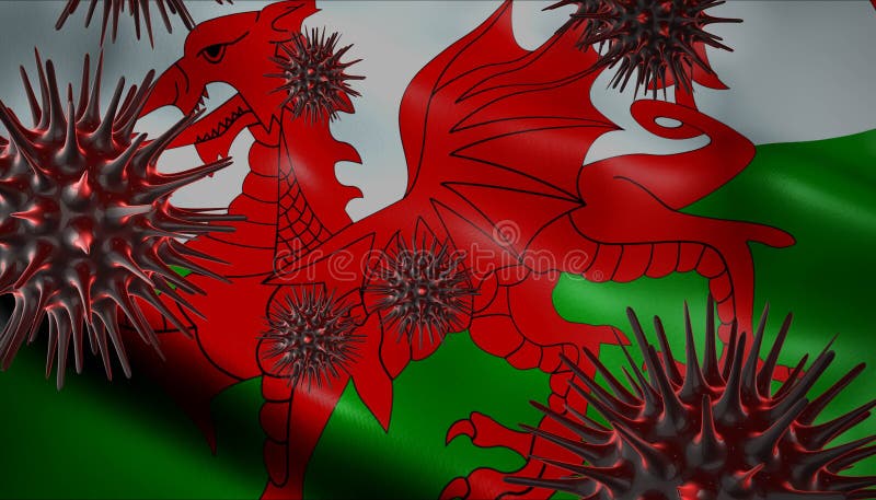 Corona Virus Outbreak With Welsh Dragons Flag Coronavirus Concept ...