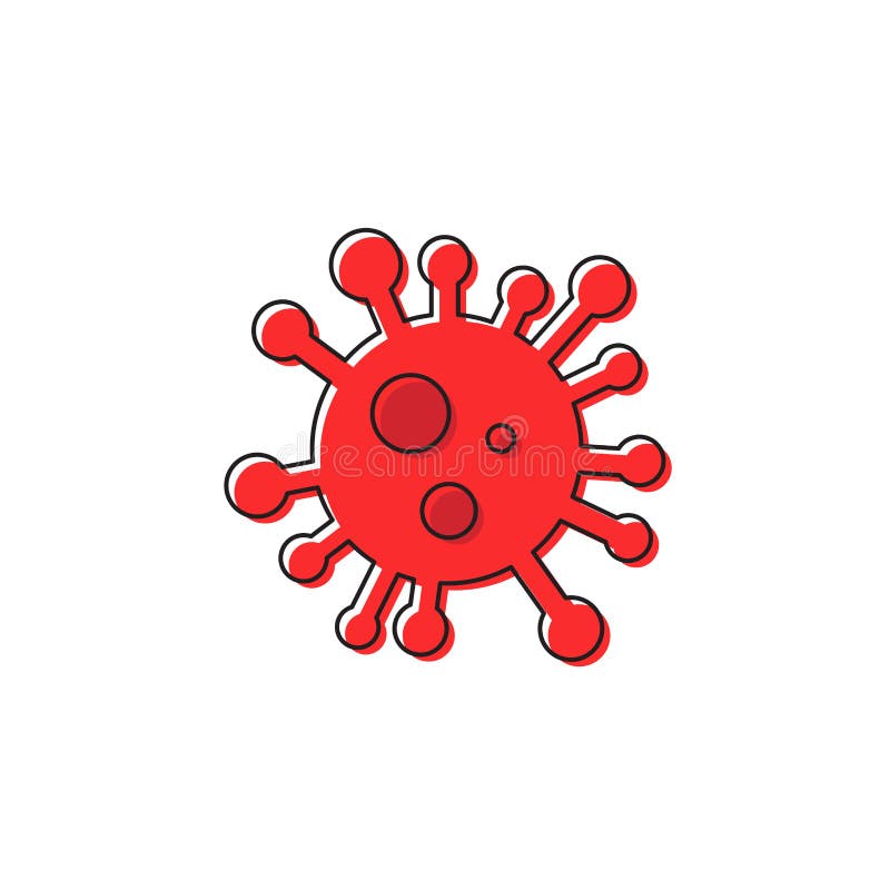 Corona Virus, Virus Line Vector Icon Symbol Isolated On ...
