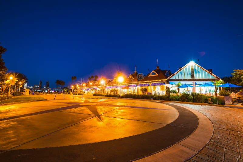 Coronado island by night stock image. Image of diego 86601747