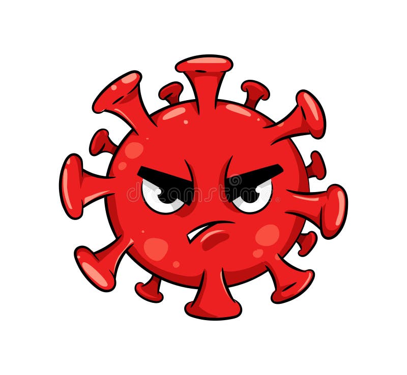Coronavirus character design. Coronavirus bacteria cartoon vector illustration.