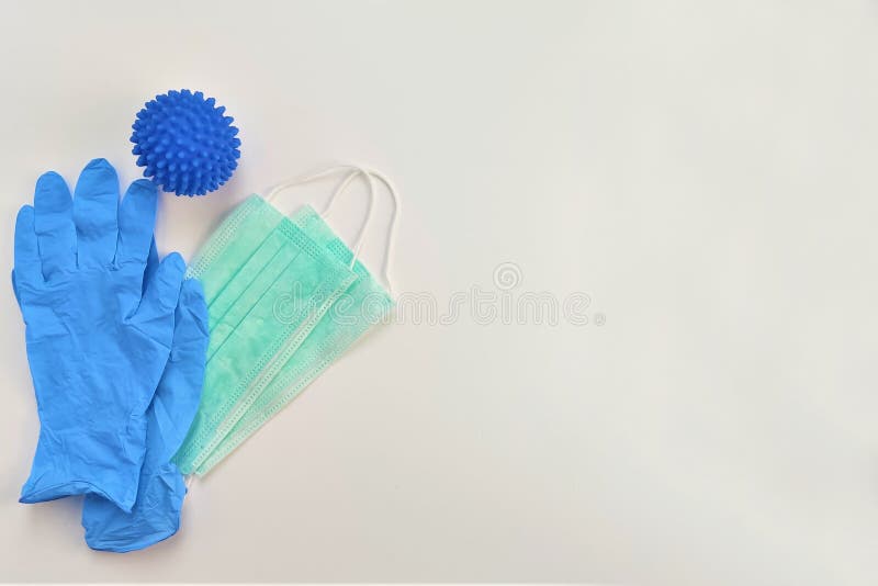 Coronavirus corona virus prevention travel surgical masks and medical gloves hand protection. Coronavirus pandemic. Virus concept royalty free stock image Coronavirus corona virus prevention travel surgical masks and medical gloves hand protection. Coronavirus pandemic. Virus concept royalty free stock image