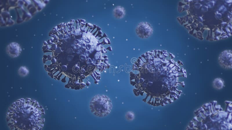 Coronavirus, Covid 19, Bacteria, Danger cell, China virus under health, infect, Medical concept in 3d Animation, Illustration.