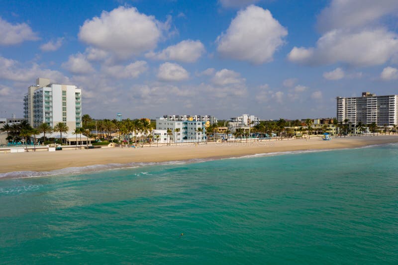 Coronavirus Covid 19 shut down clean beaches Hollywood FL US. Coronavirus Covid 19 shut down clean beaches Hollywood FL US