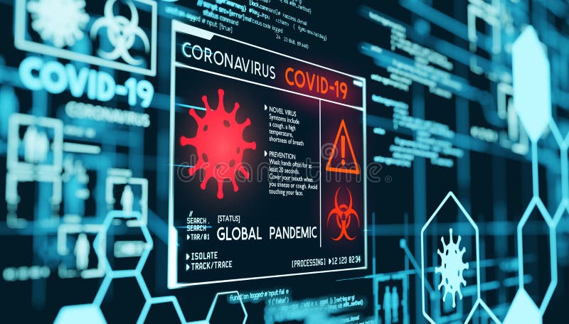 Coronavirus Covid-19 Pandemic Data Visualization vector illustration