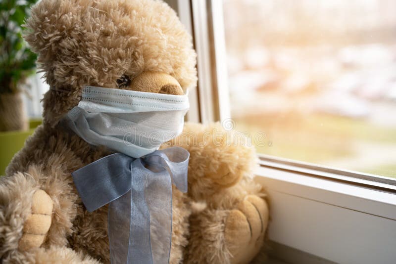 Teddy Bear With Mask, Sick Of Coronavirus In A Hospital Stock Image - Image of farmacos, contagioso: 174693061