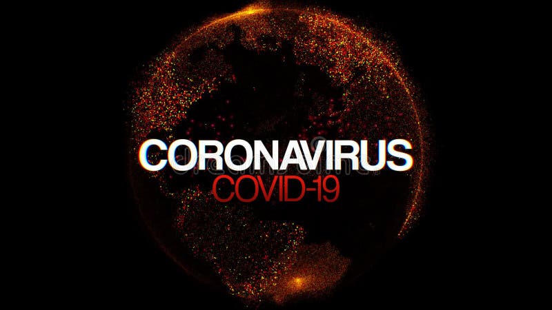 Coronavirus global pandemic concept 3d animation. covid-19 worldwide infection royalty free illustration