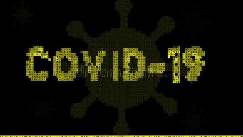 Coronavirus medical animation COVID-19 Text animation vector illustration