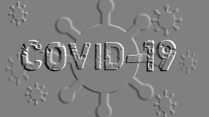 Coronavirus medical animation COVID-19 Text animation stock illustration