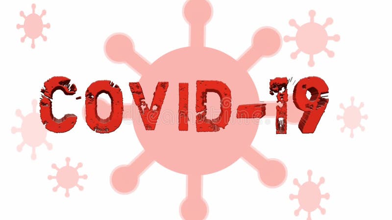 Coronavirus medical animation COVID-19 Text animation royalty free illustration