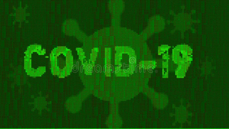 Coronavirus medical animation COVID-19 Text animation royalty free illustration