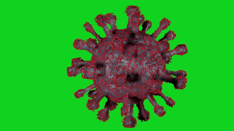 Animated Coronavirus Molecules. Alpha channel stock illustration