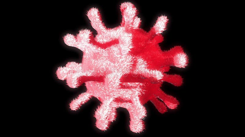 Animated Coronavirus Molecules. Alpha channel stock illustration