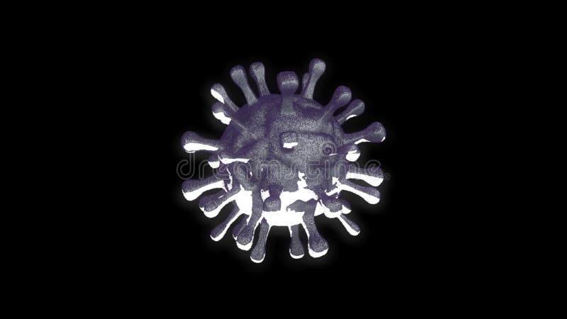 Animated Coronavirus Molecules. Alpha channel stock illustration