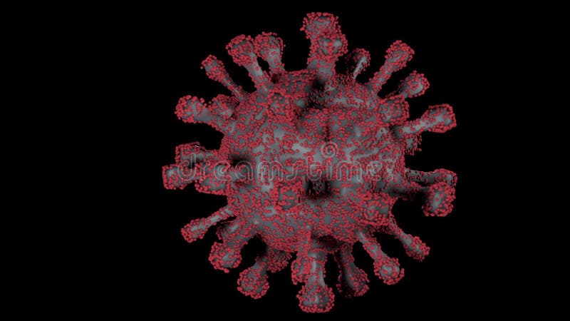 Animated Coronavirus Molecules. Alpha channel royalty free illustration