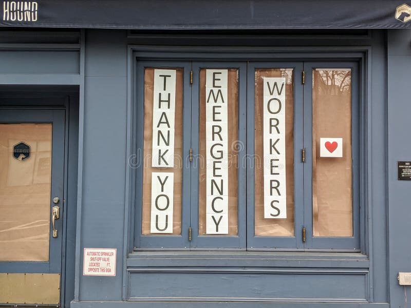 Sign in the window of a restaurant forced to close because of the coronavirus pandemic in Manhattan. Sign in the window of a restaurant forced to close because of the coronavirus pandemic in Manhattan.