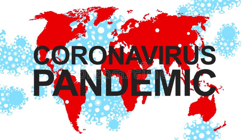 Coronavirus pandemic looped animation. royalty free illustration