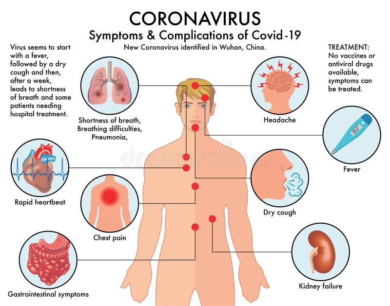 Coronavirus Symptoms Chart Stock Vector Illustration Of Chart