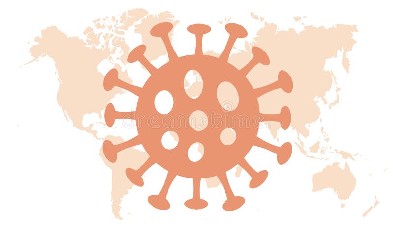 Coronavirus world map vector illustration