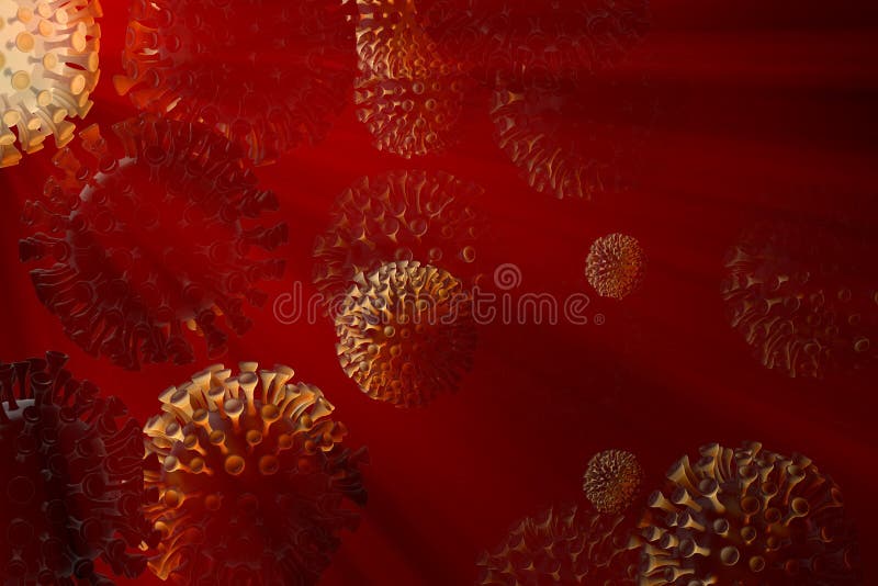 Coronavirus Wuhan, Cina COVID-19 molecole che volano nello spazio Fotografia microscopica Il concetto di epidemia illustrazione di stock Coronavirus Wuhan, Cina COVID-19 molecole che volano nello spazio Fotografia microscopica Il concetto di epidemia illustrazione di stock