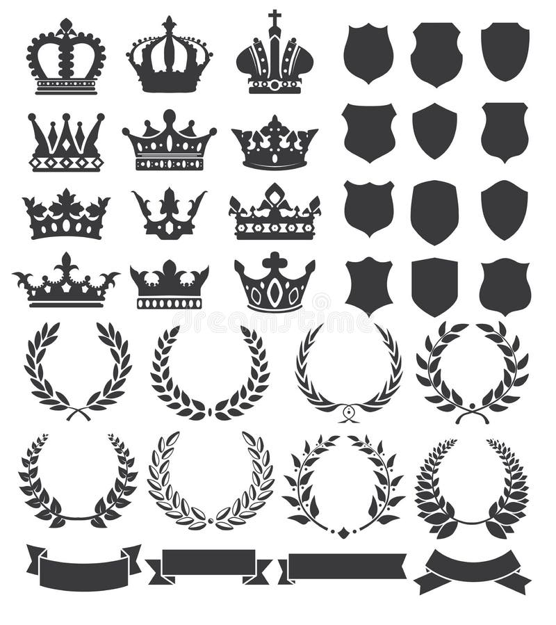 Corone e corone royalty illustrazione gratis Corone e corone royalty illustrazione gratis