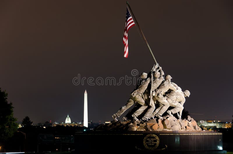 Corpo della Marina degli Stati Uniti commemorativo in Washington DC S.U.A.