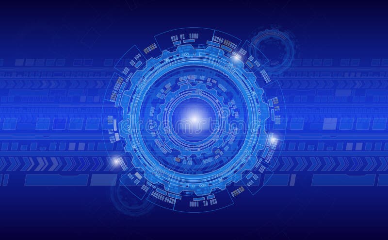 抽象工业背景圆形，蓝色调，企业风格，用于公司宣传册和其他网络或印刷材料 皇族释放例证