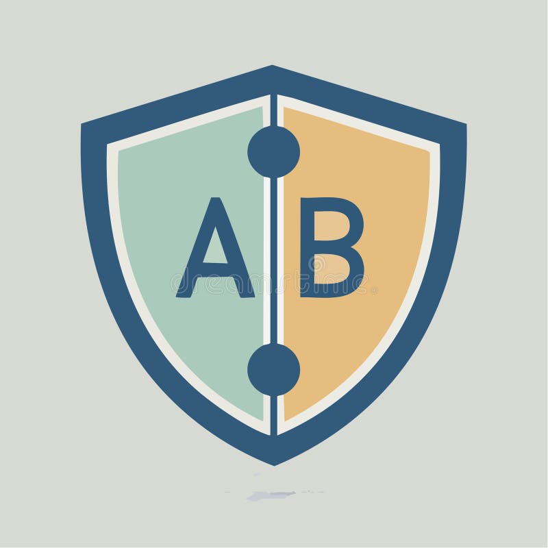A modern and clean shield emblem featuring the initials A and B. This versatile logo represents concepts of security, trust, and protection, while also suggesting comparison, choice, or partnership. Logo comparison vectors