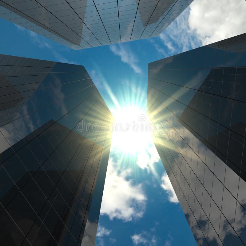 Corporate buildings vector illustration