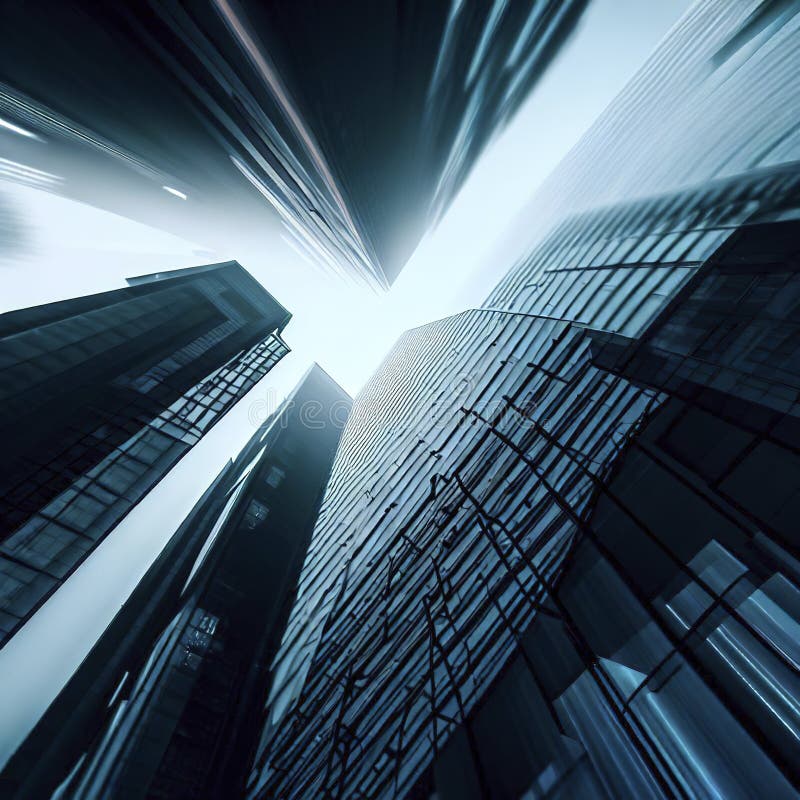 Corporate buildings in perspective royalty free illustration