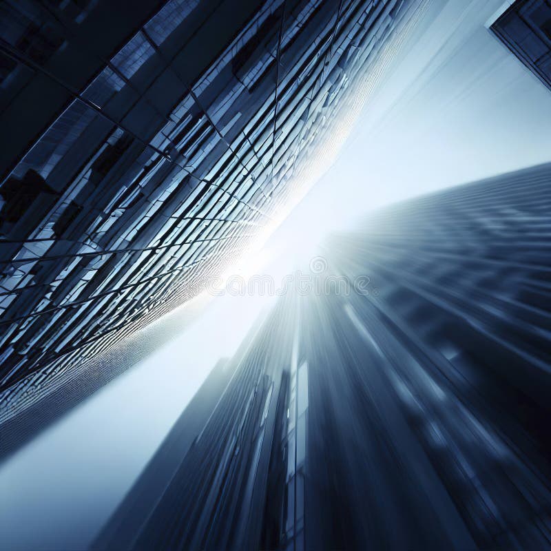 Corporate buildings in perspective vector illustration