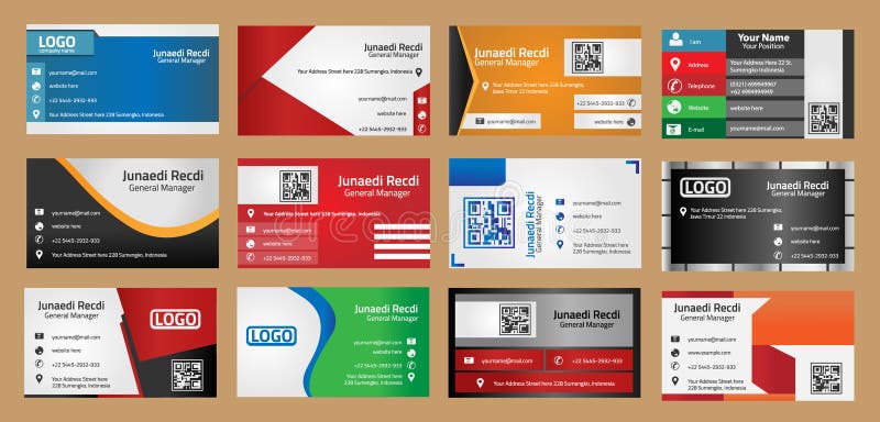 Corporate Business Card Set vector illustration