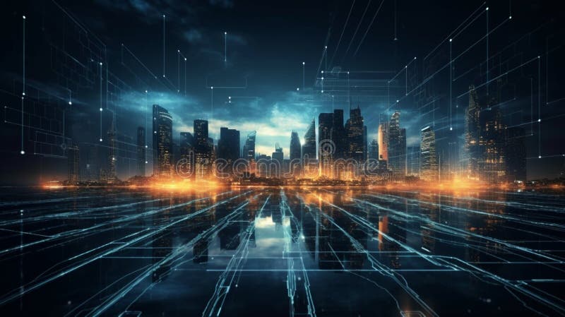 Corporate business globalization background wallpaper stock illustration.