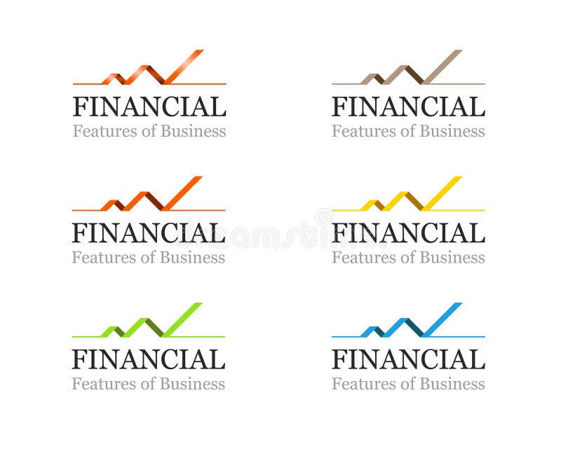 Corporate financial or business logo template set