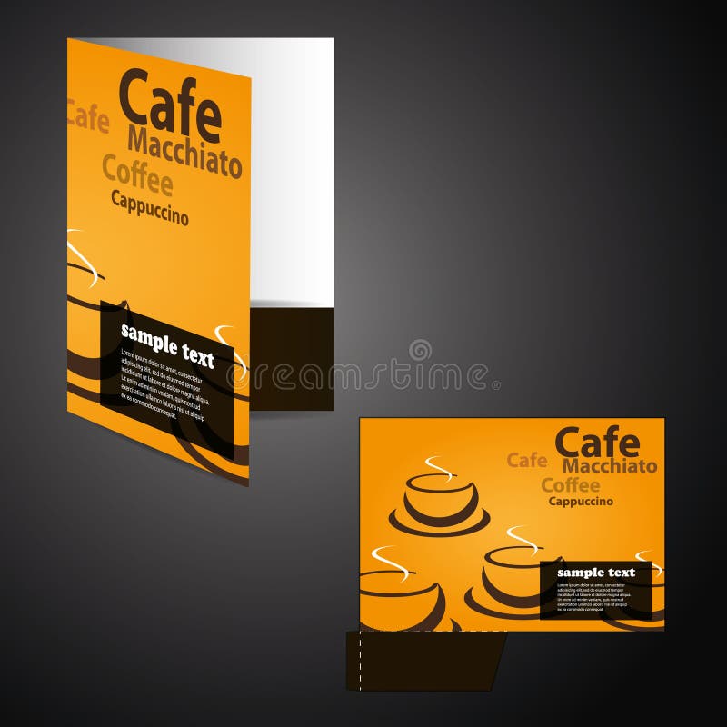 Corporate folder with die cut design royalty free illustration