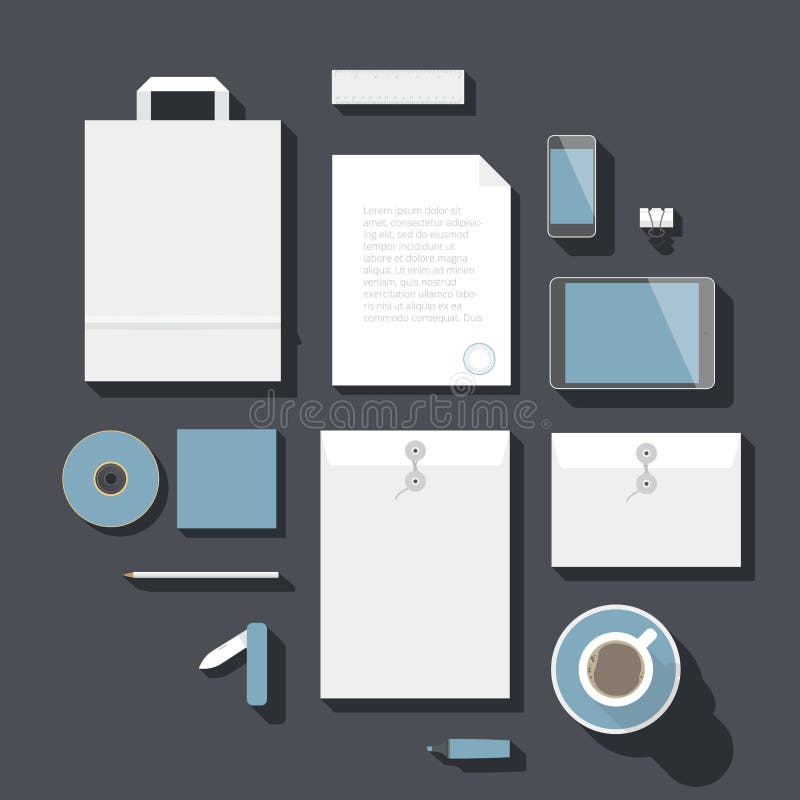 Download Corporate identity mock-up stock vector. Illustration of ...