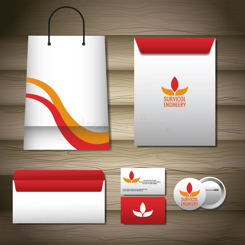 Download Corporate identity mock up stock vector. Illustration of background - 108591519