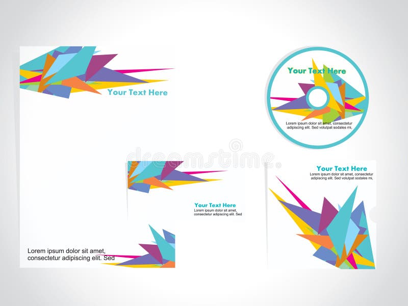 Corporate identity template royalty free illustration