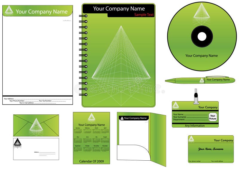 Corporate Identity Template Vector set