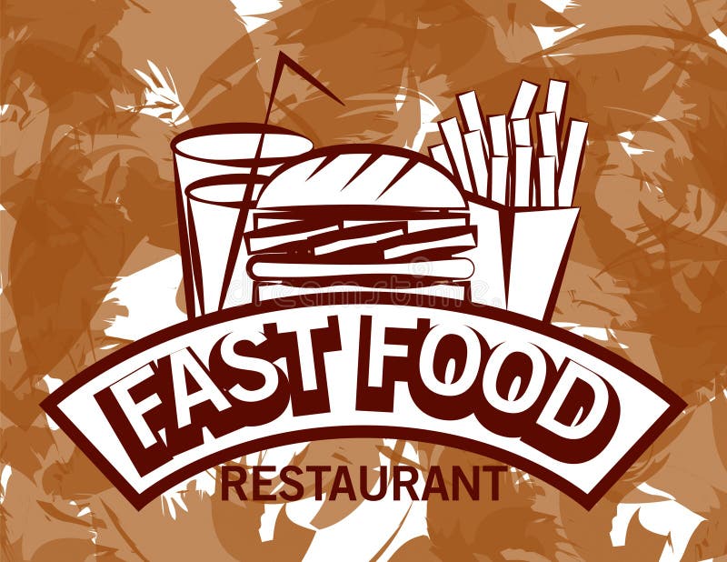 Corporate image for fast food shop in sepia tone royalty free illustration Corporate image for fast food shop in sepia tone royalty free illustration