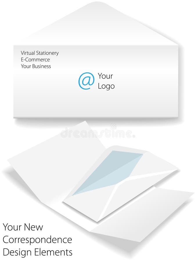 Corporate Logo Business Letter Envelope Stationery Stock Illustration