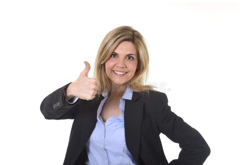 Corporate Portrait Young Attractive Happy Businesswoman Posing